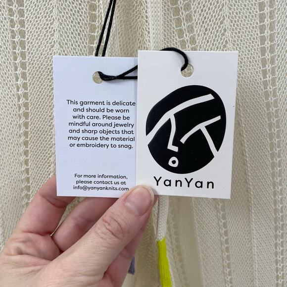 NWT YanYan Knits Honey Pant Ivory L - Picture 9 of 14